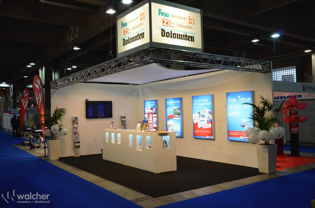 Messestand Athesia auf der Good Life 2013 in Bozen, realisiert von Walcher Messebau