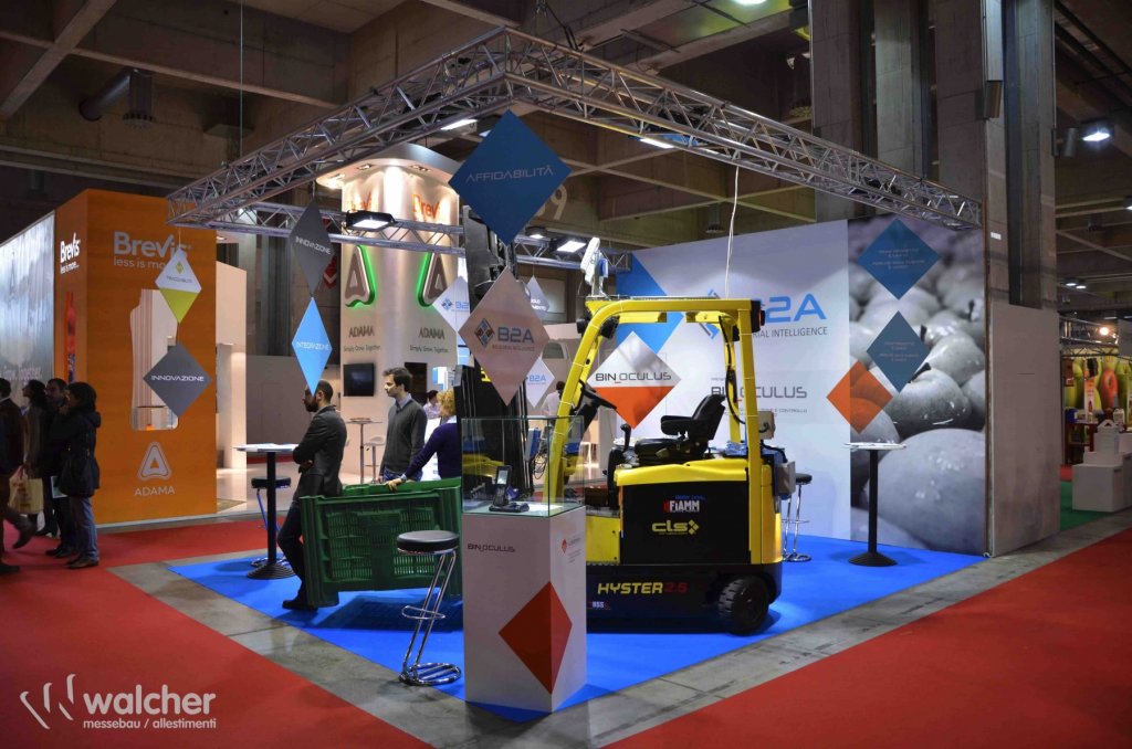 Stand B2A a Interpoma 2014, Fiera Bolzano, realizzato da Walcher Messebau