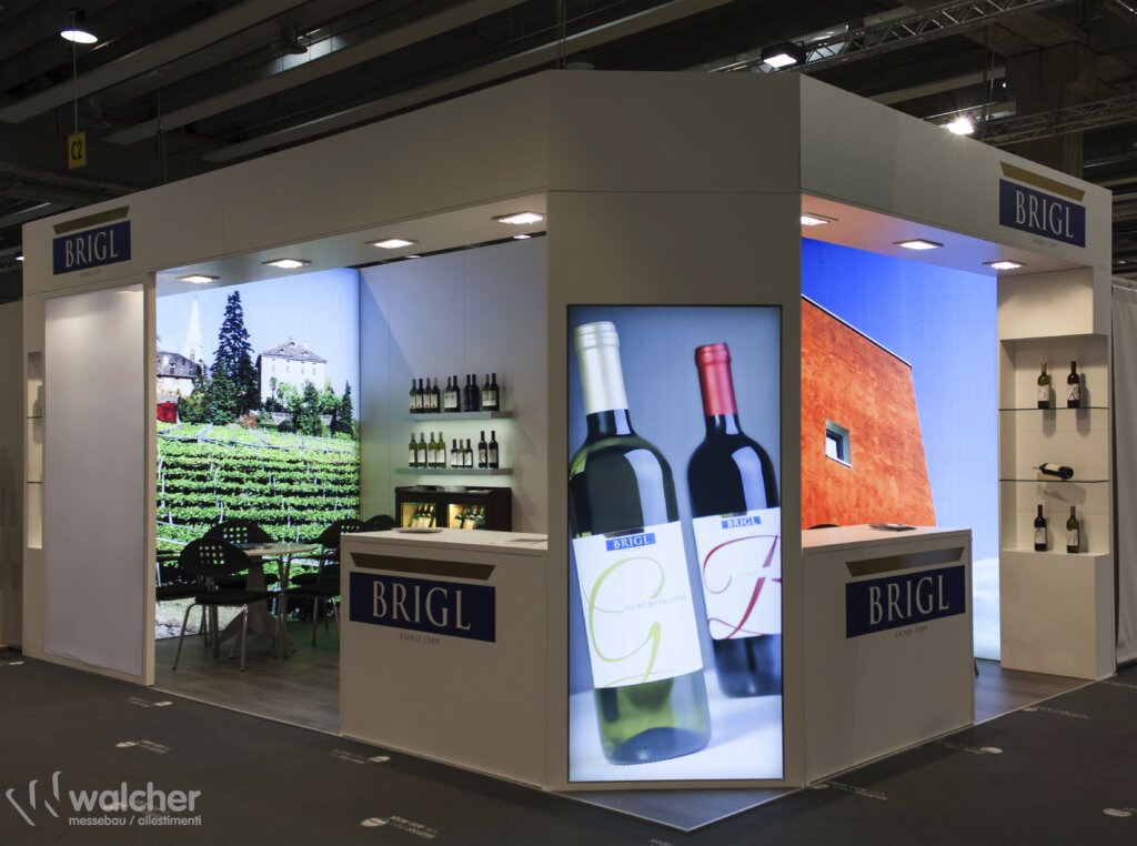 Messestand Brigl auf der Vinitaly 2014 in Verona, realisiert von Walcher Messebau