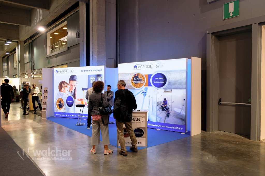 Stand Hotel Moriggl a HOTEL 2024, Fiera Bolzano, realizzato da Walcher Messebau