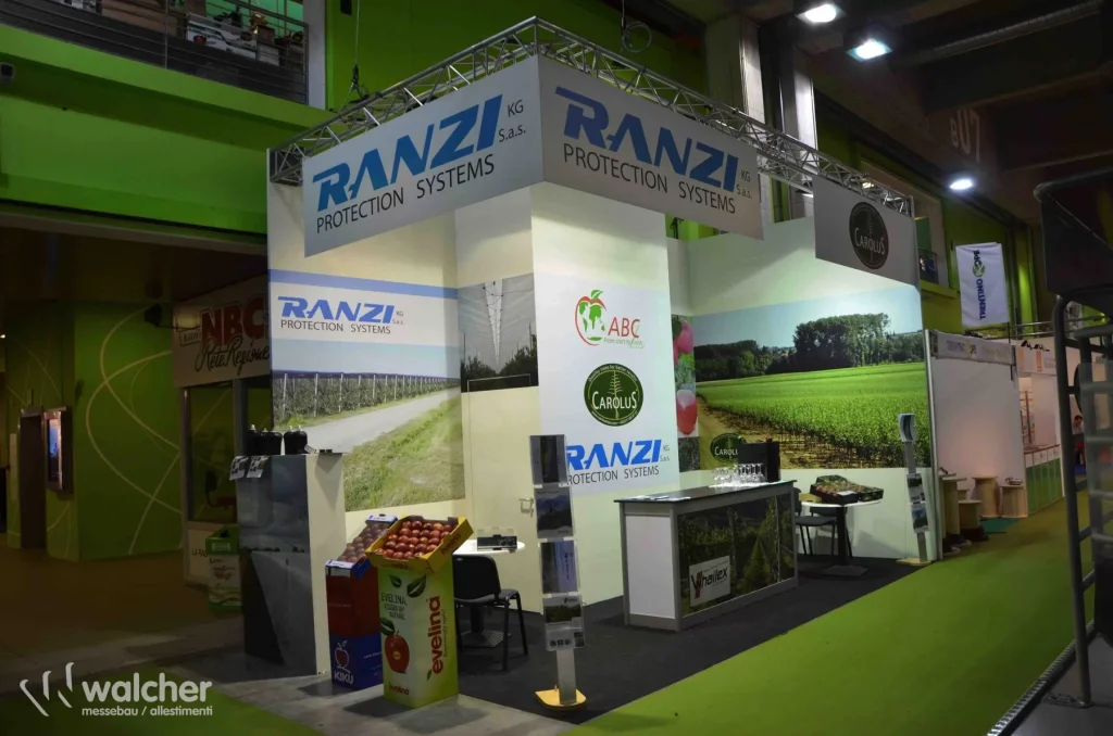 Stand Ranzi a Agrialp 2015, Fiera Bolzano, realizzato da Walcher Messebau