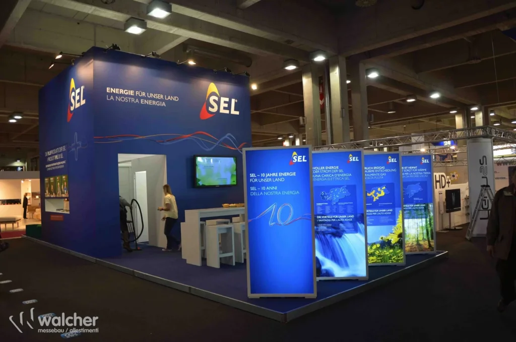 Messestand SEL auf der Good Life 2011 in Bozen, realisiert von Walcher Messebau