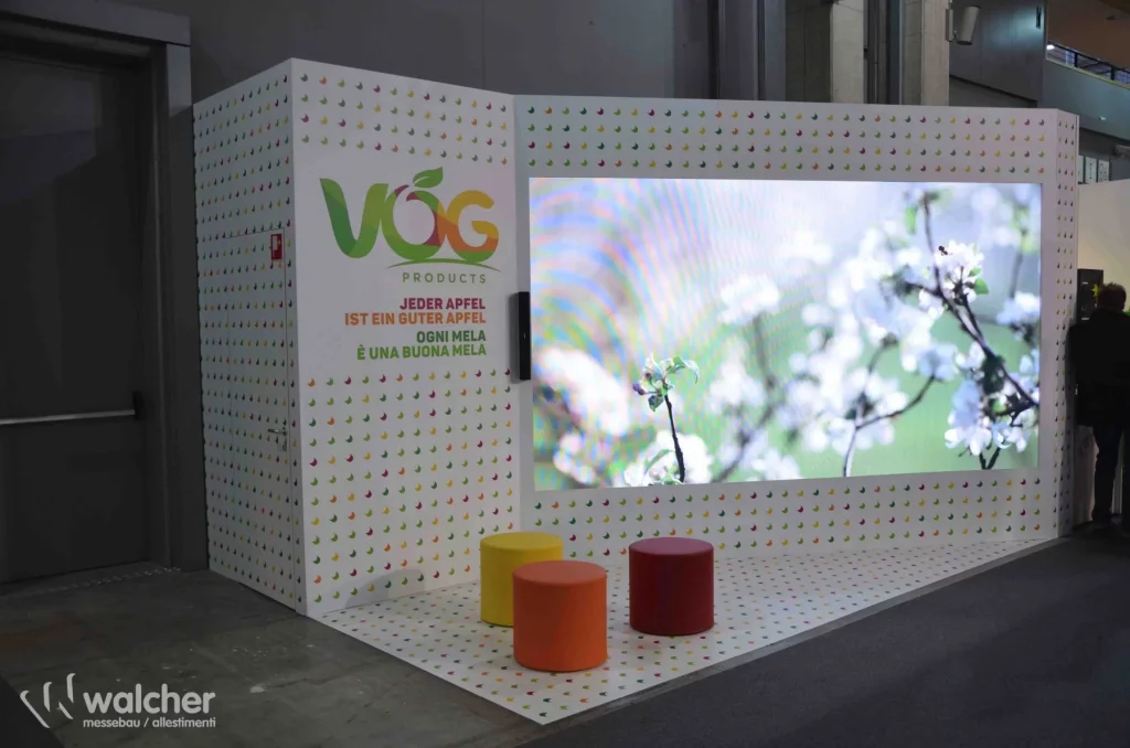 Stand VOG a Interpoma 2018, Fiera Bolzano, realizzato da Walcher Messebau