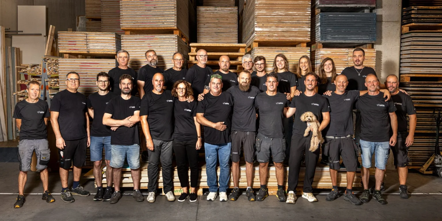 Das Team von Walcher Messebau in unserer Werkstatt in Eppan