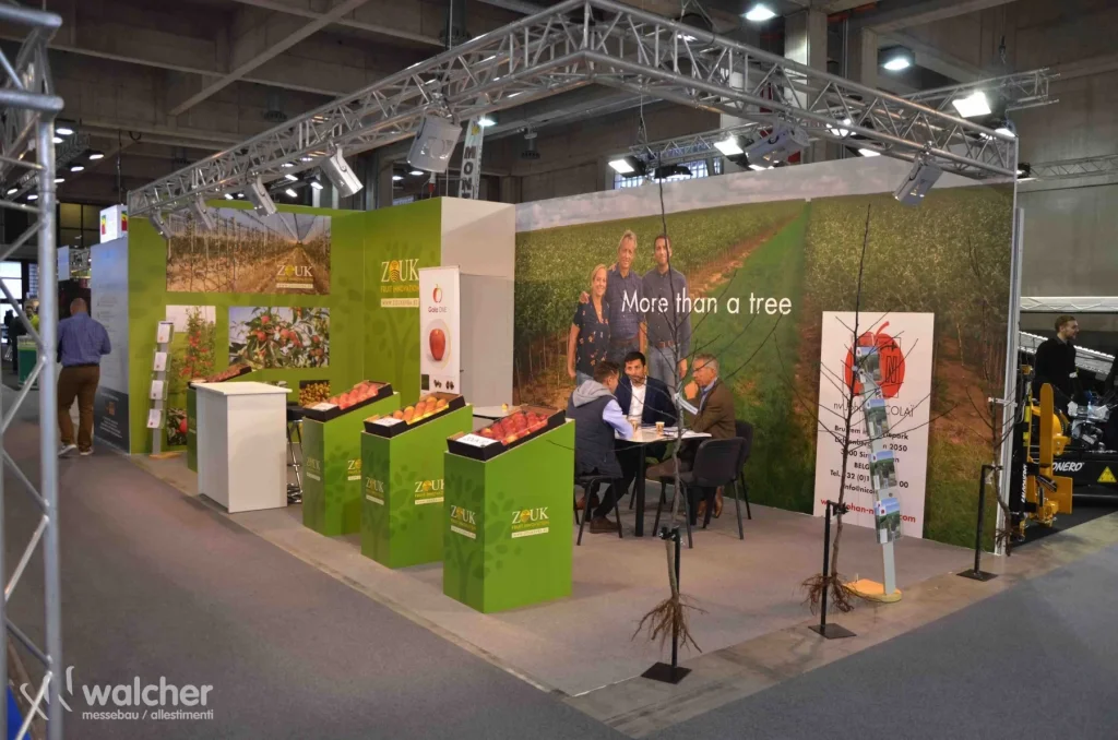 Stand Zouk a Interpoma 2018, Fiera Bolzano, realizzato da Walcher Messebau