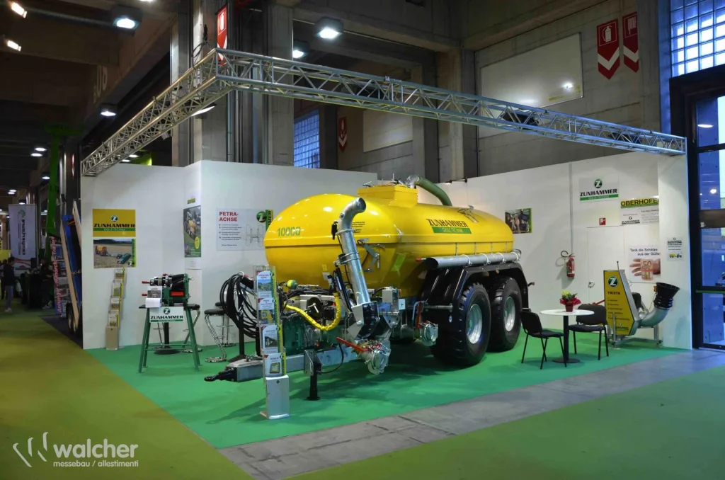 Stand Zunhammer a Agrialp 2015, Fiera Bolzano, realizzato da Walcher Messebau